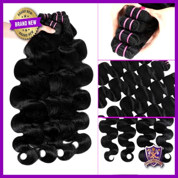 Raw Body Wave Human Hair Extensions 4 Bundles 20-26 Inch Virgin Indian Hair main image 4